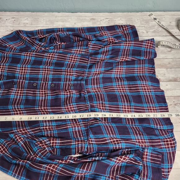 Lane Bryant No Peek Button Front Plaid Peplum Top 18/20 NWT - Picture 7 of 8